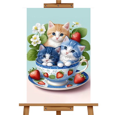 Мозаика алмазная "Котята" 20*30см