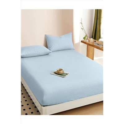 Простыня на резинке, с высотой борта 25 см "boiled cotton" - Вареный (стираный) хлопок» НАТАЛИ, 1048930