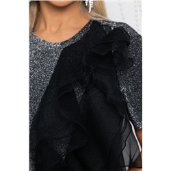 Блуза праздничная трикотажная Риана (серая) Б14617-5М