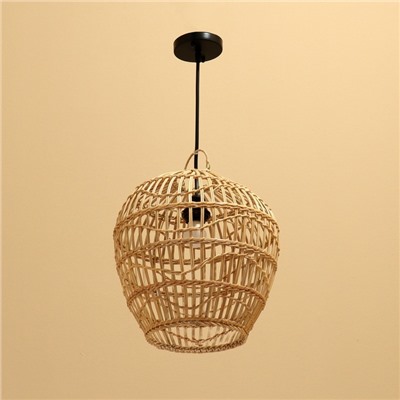 Светильник потолочный из ротанга «Джонатан», 1×120 Вт, Е27, 30×30×50 см