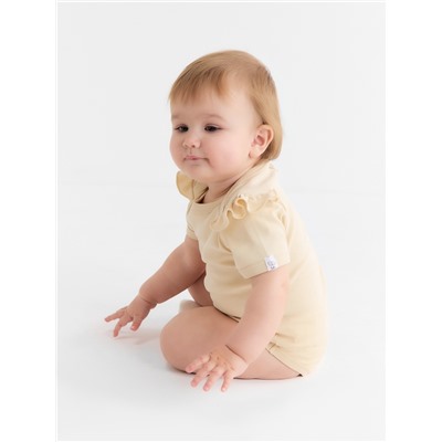 Боди детское с рюшами MINAKU Nature, рост 68-74 см, бежевое