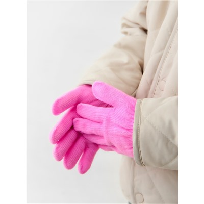 Перчатки детские MINAKU, однослойные, розовые, 14 см