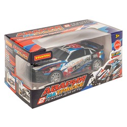 Машинка пластмассовая инерционная "Авария на трассе" Гонка спорт (pull back) ВОХ 15,2х7,5х7,5см,
