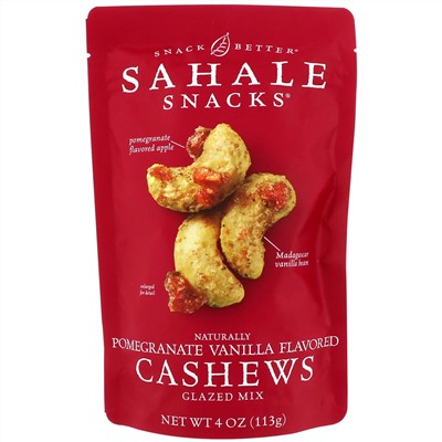 Sahale Snacks, Кешью с гранатом и ванилью, 4 унции (113 г)