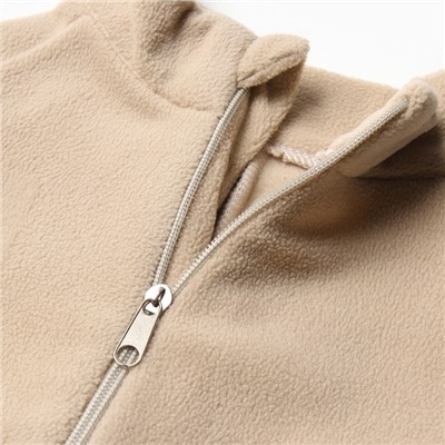 Комбинезон детский флисовый, бежевый, рост 80-86 см