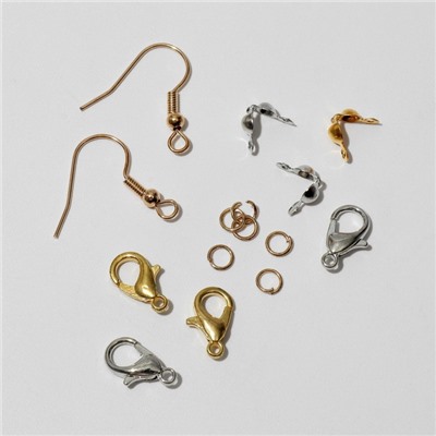 Набор для создания украшений «Краски», 24 вида бусин, фурнитура, ножницы, леска 0.6 мм