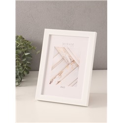Фоторамка для фото 15×21 см «МИРАМ», пластик, белый, (пластиковый экран)