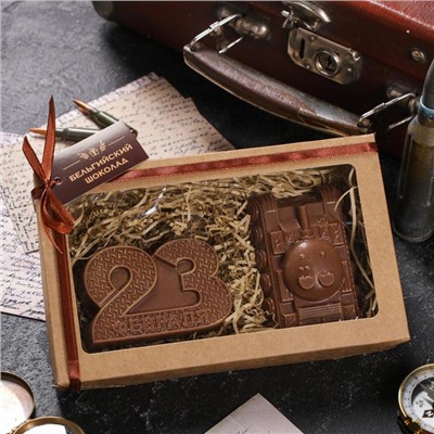 Бельгийский шоколад, 2 в 1 «23 февраля №2 + Танк», 160 г