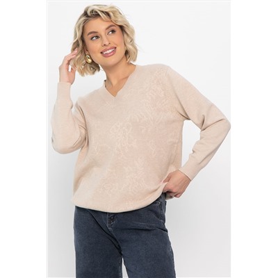 Джемпер хлопковый Кристина (бежевый) Б14626-4М