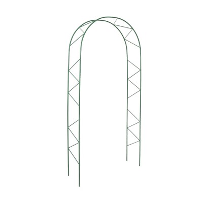 Арка садовая, 240×125×36.5 см, для вьющихся растений, металлическая, зелёная, «Ёлочка», Greengo