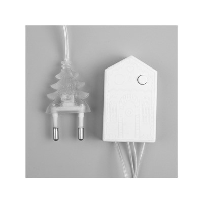 Гирлянда «Нить» 4 м с насадками «Колокольчик», IP20, прозрачная нить, 20 LED, свечение белое, 8 режимов, 220 В