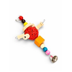 Игрушка для птиц «Деревяшка», 22×9 см, цвет МИКС