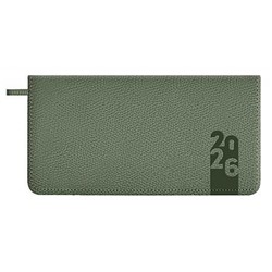 Еженедельник 2026 г. 170х88 мм 128 стр. 70379 "ДЖУТ ХАКИ" кожзам, поролон Феникс