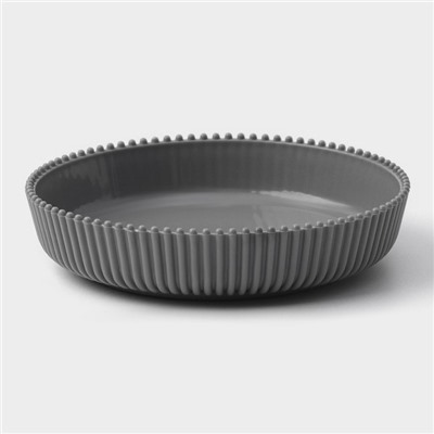 Горшок для цветов с поддоном, 12×11.5 см, пластиковый, серый