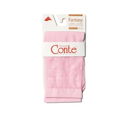 Полиамидные CONTE FANTASY Удлиненные носки с прозрачным верхом в горошек