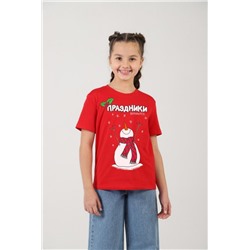 Фуфайка (футболка) для девочки Карнавал-1 (Красный)