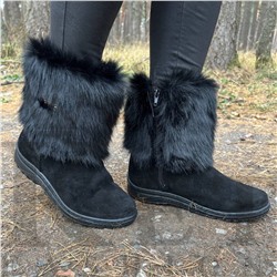 Унты женские короткие песец с замком, литая подошва