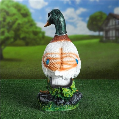 Садовая фигура из полистоуна «Селезень», 35×29×18 см