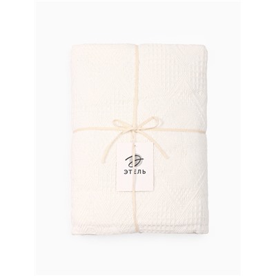 Плед «Этель. Мозаика», 130×180 см, 80% хлопок, 20% п/э, молочный