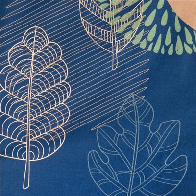 Постельное бельё евро «Этель» Leaves (вид 2), поплин