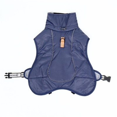 Попона для больших собак, мембранная ткань, размер 3XL (ДС 51, ОШ 50, ОГ 67-75 см), синяя