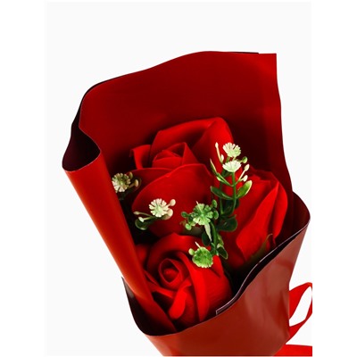 Букет мыльных роз, красные
