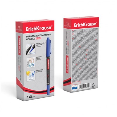 Маркер перманентный двусторонний P-80 синий 48184 ErichKrause