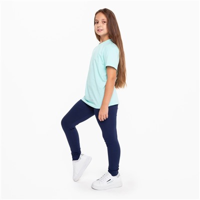 Легинсы термо для девочки, синие, рост 134-140 см