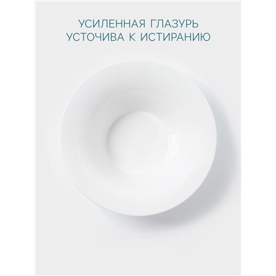 Тарелка глубокая Hanna Knövell, 900 мл, d=22 см, фарфор, белая