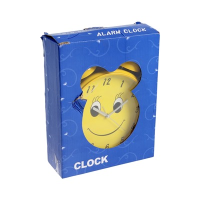 УЦЕНКА Часы - будильник настольные «Смайл», с подвесом, дискретный ход, d=20 см, 30×23 см, 2×АА