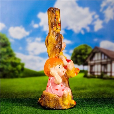 Садовая фигура из гипса «Мальчик и девочка на дереве», 66×31×40 см, МИКС