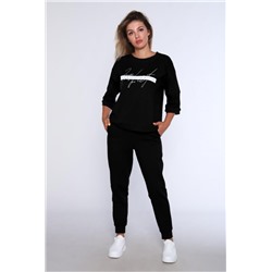 Спортивный костюм с брюками и кофтой 359 (Черный)