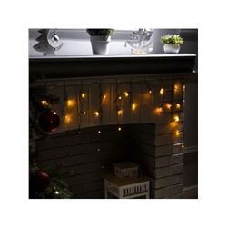 Гирлянда «Бахрома» 3×0.5 м, IP20, тёмная нить, 80 LED, свечение жёлтое, 8 режимов, 220 В