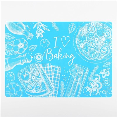 Силиконовый коврик для выпечки I love Baking, 64×45 см