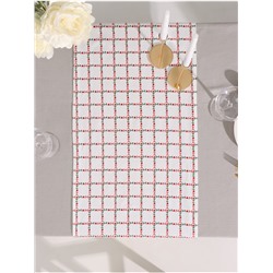 Дорожка на стол Этель Flower Cage 40×149 см, 100% хлопок, рогожка 186 г/м², белая