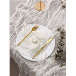 Набор салфеток «Этель», 50×50 см - 6 шт., белый, 100% п/э