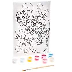 Картина по номерам для детей «Принцесса на луне», 21×15 см