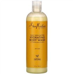 SheaMoisture, Raw Shea Butter, Hydrating Body Wash with Frankincense & Myrrh, 13 fl oz (384 ml)