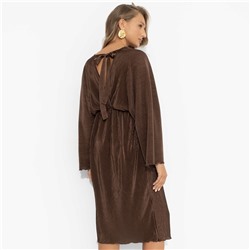 Платье из трикотажа-гофре, Одарена свыше (молочный шоколад)