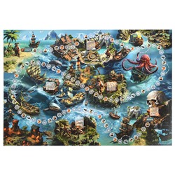 Игра-ходилка с викториной. Тайна пиратского клада. 59,5х42 см.