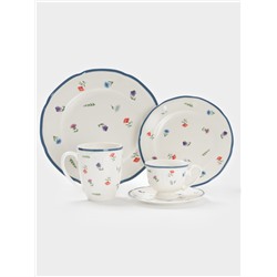 Тарелка Доляна «Романс», d=26.6 см, костяной фарфор, белая