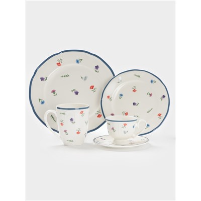 Тарелка Доляна «Романс», d=26.6 см, костяной фарфор, белая