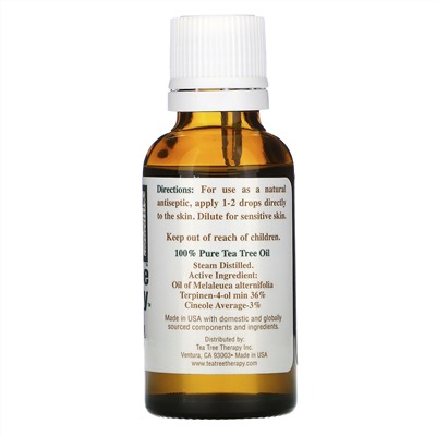 Tea Tree Therapy, масло чайного дерева, 30 мл (1 жидк. унция)