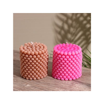 Свеча фигурная формовая «Столб шарики», 6×6×7 см, соевый воск, МИКС