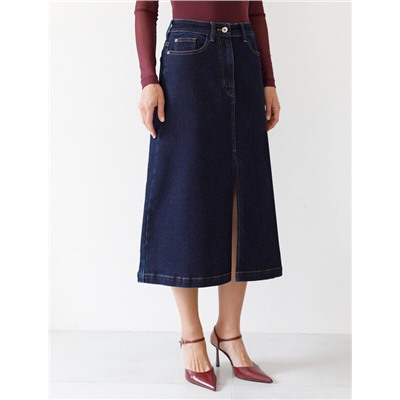 Джинсовая юбка из плотной эластичной джинсы 13.8OZ.