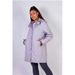 Элегантная демисезонная куртка с капюшоном Клетка арт.339 (Бежевый)