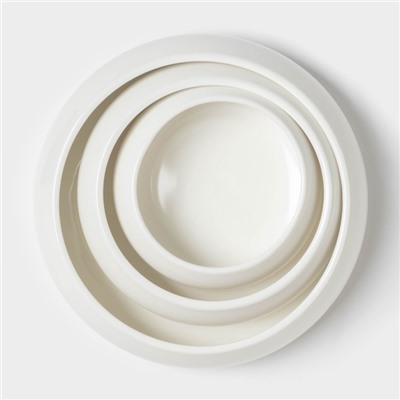 Салатники Magistro OliveQueen, 1500/800/450 мл, набор 3 шт., фарфор, белые