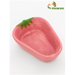 Миска керамическая для грызунов «Клубника» 10×11×4 см