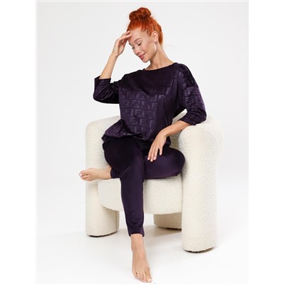 Вениса-Жаккард - костюм сливовый
