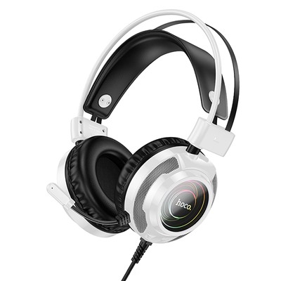 Проводные наушники с микрофоном полноразмерные Hoco W110 Resource Jack 3,5  (white)